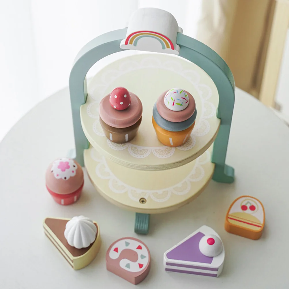 مجموعة واحدة من أدوات المائدة الصغيرة لمحاكاة الكب كيك، صناعة متقنة، أدوات مائدة المطبخ الصغيرة للأطفال الصغار، لعبة ديكور المنزل للأطفال