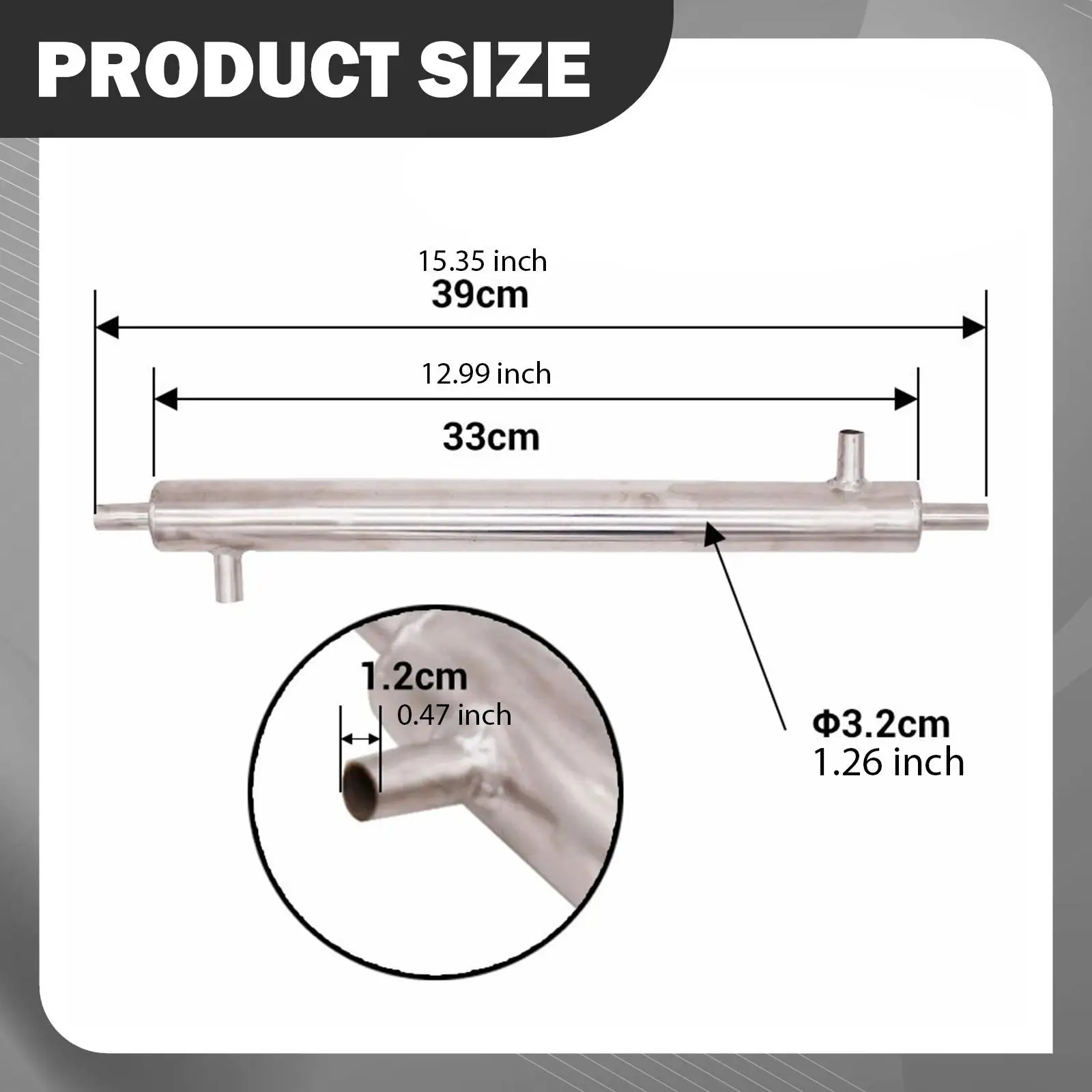 Stainless Steel Brewery Cooling Tube Condenser External Water Cooled Pipe Durable DIY Brewing Accessory for Small Still Systems