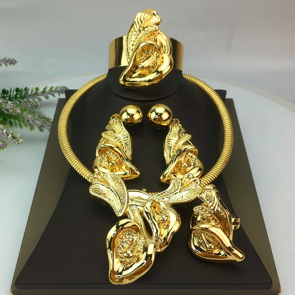 Newest Big Jewelry Brazilian Jewelry Sets for Women Party Birthday Gift Wedding FHK17040