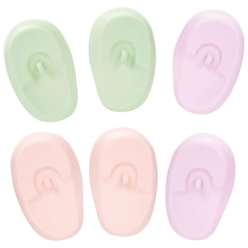 

3Pairs Silicone Ear Covers Hair Dye Ear Protectors Comfortable Lightweight Reusable for Salon Shower Hair Coloring Accessories