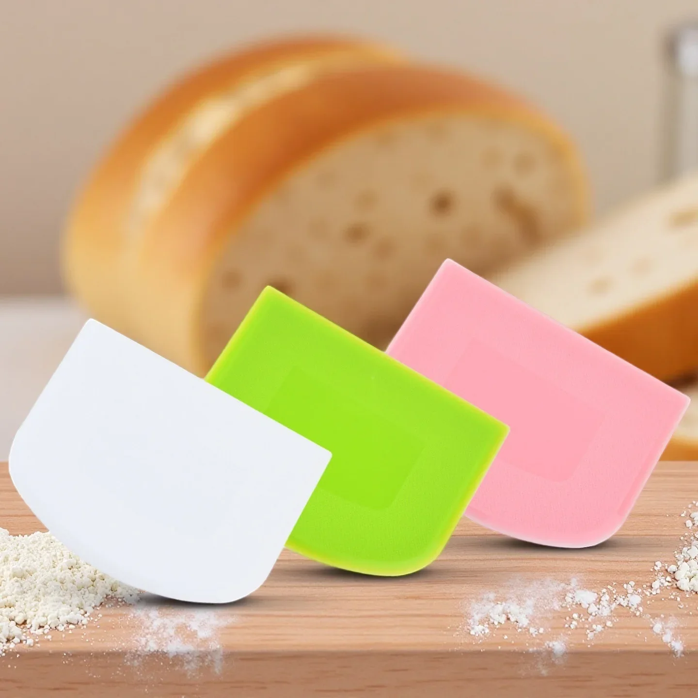 Dough Cutter Plastic Scraper Dough Slitter Cutter Cake Cutter Cream Bread Spatula Household Baking Tool Toster Spatula