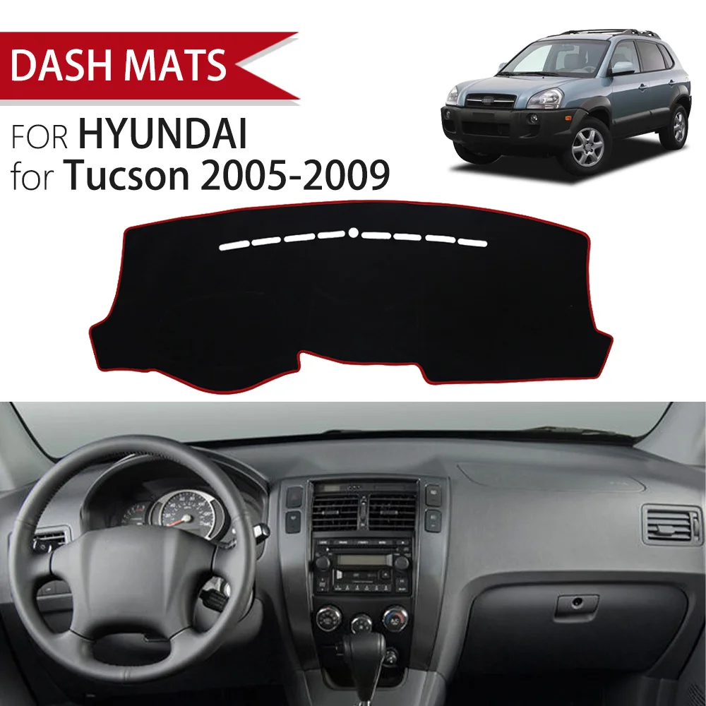 

Для Hyundai Tucson 2005-2009 крышка приборной панели автомобиля, избегайте легкой панели, крышка приборной платформы, коврик, аксессуары для ковров