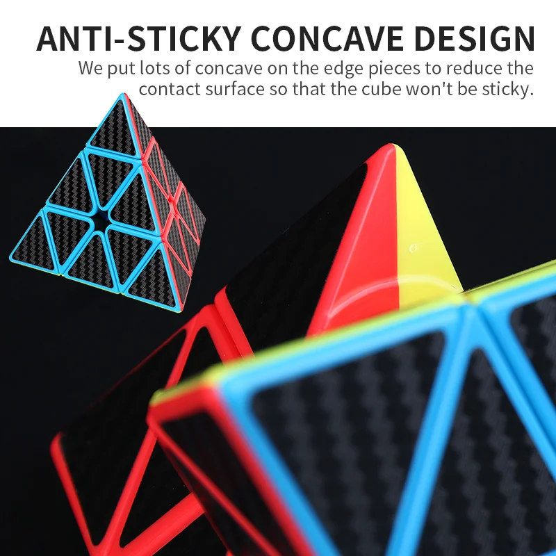 Moyu meilong cubo de fibra carbono 3x3 cubo mágico 2x2 sq1 pirâmide skewb megaminx velocidade cubo quebra-cabeça brinquedos presente original cubo mágico