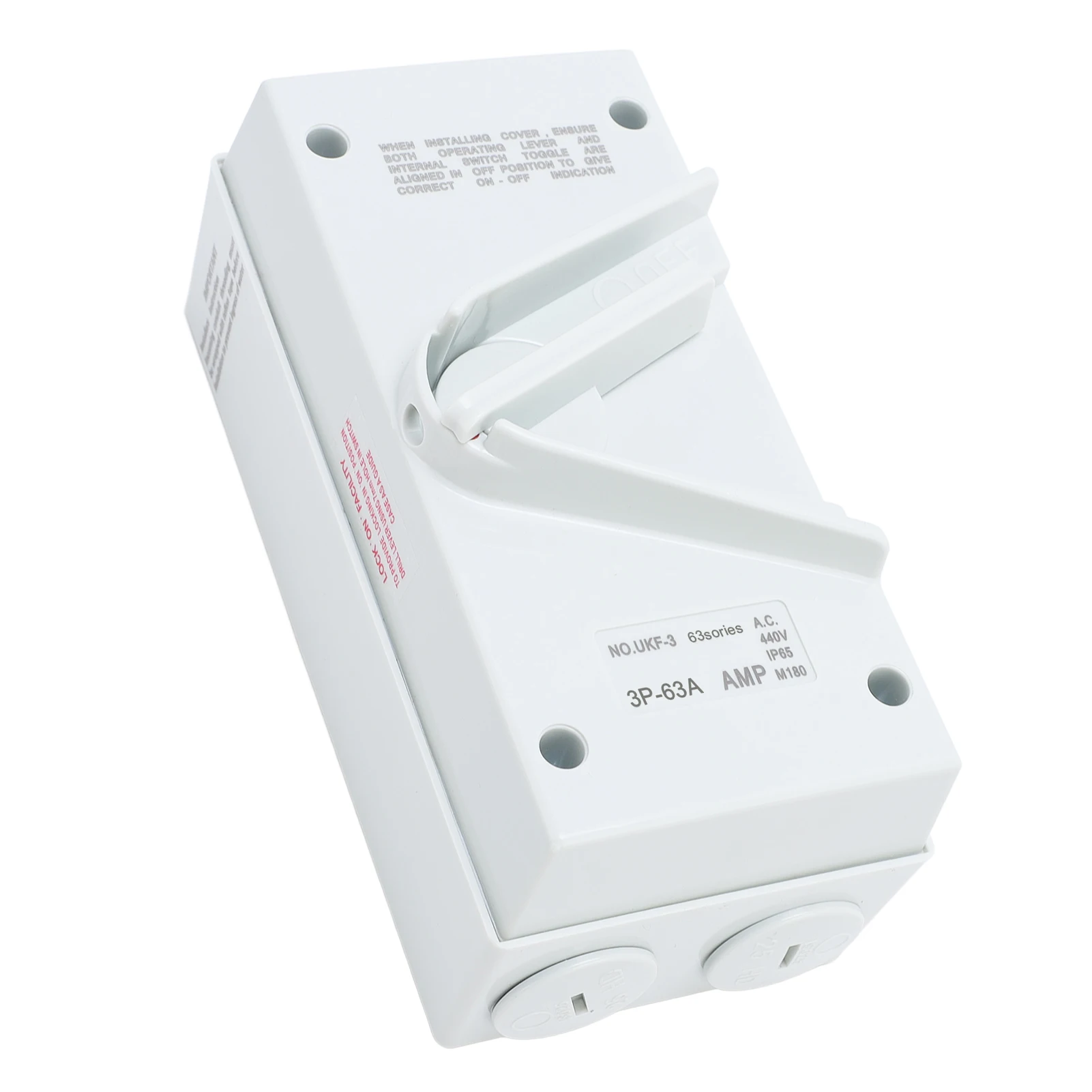 63A 440V AC Разъединитель Закрытый двигатель Разъединитель AC440V 63A 3-полюсный IP65 Водонепроницаемый закрытый автоматический выключатель двигателя