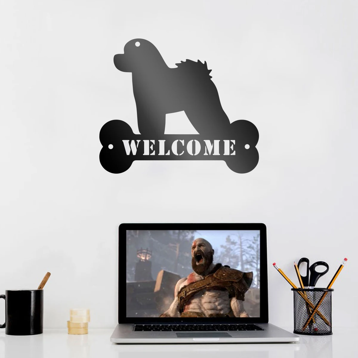 ウェルカムメタルウォールアート,ブラックレター,シルエット,ペットショップ,カフェ,キッチン,ダイニングルーム,バー,パブ,クラブ,ポスター