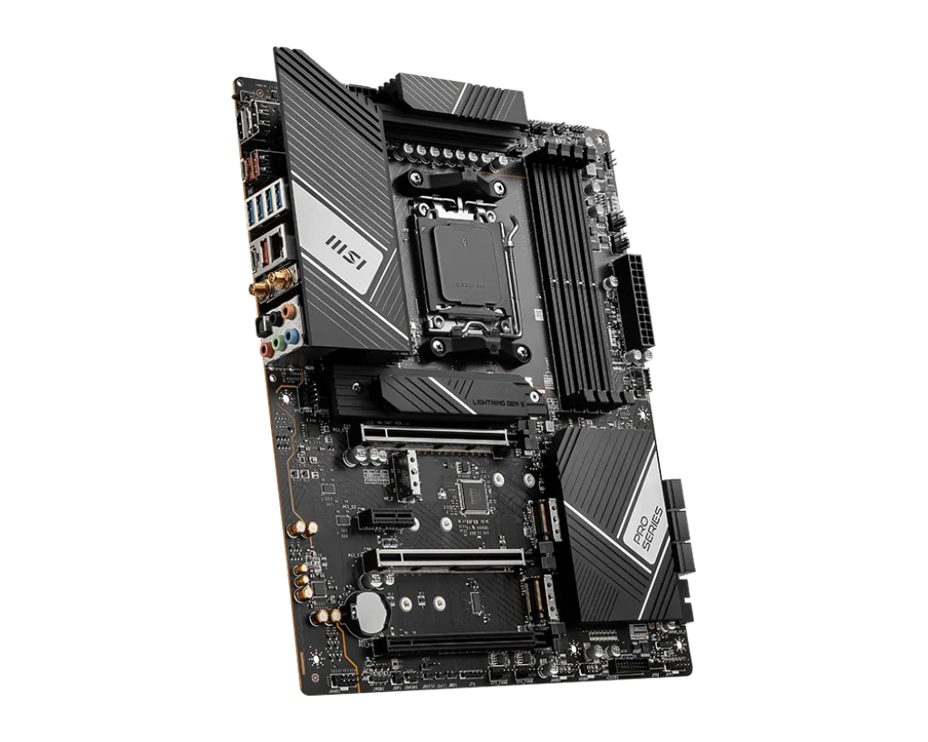 Imagem -04 - Placa-mãe Amd X670 Msi Pro X670-p Wi-fi Soquete Am5 Am5 Ryzen 7500f 7700 8400f 7950x 7900 Cpu Ddr5 4xm Atx