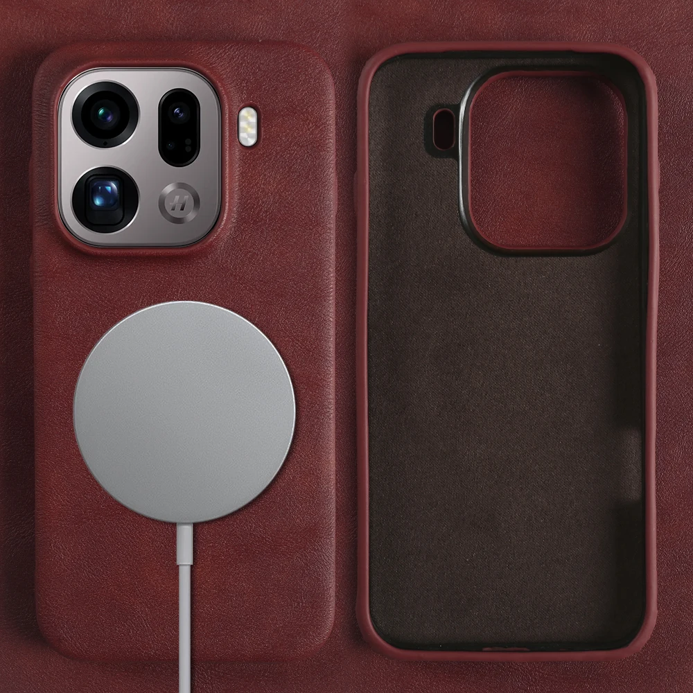 Magnetic Leather Phone Case For OPPO Find X9 Pro X7 X8 Ultra X60 Reno 9 Reno9 Pro Plus Coque For Magsafe Case Back Cover Funda