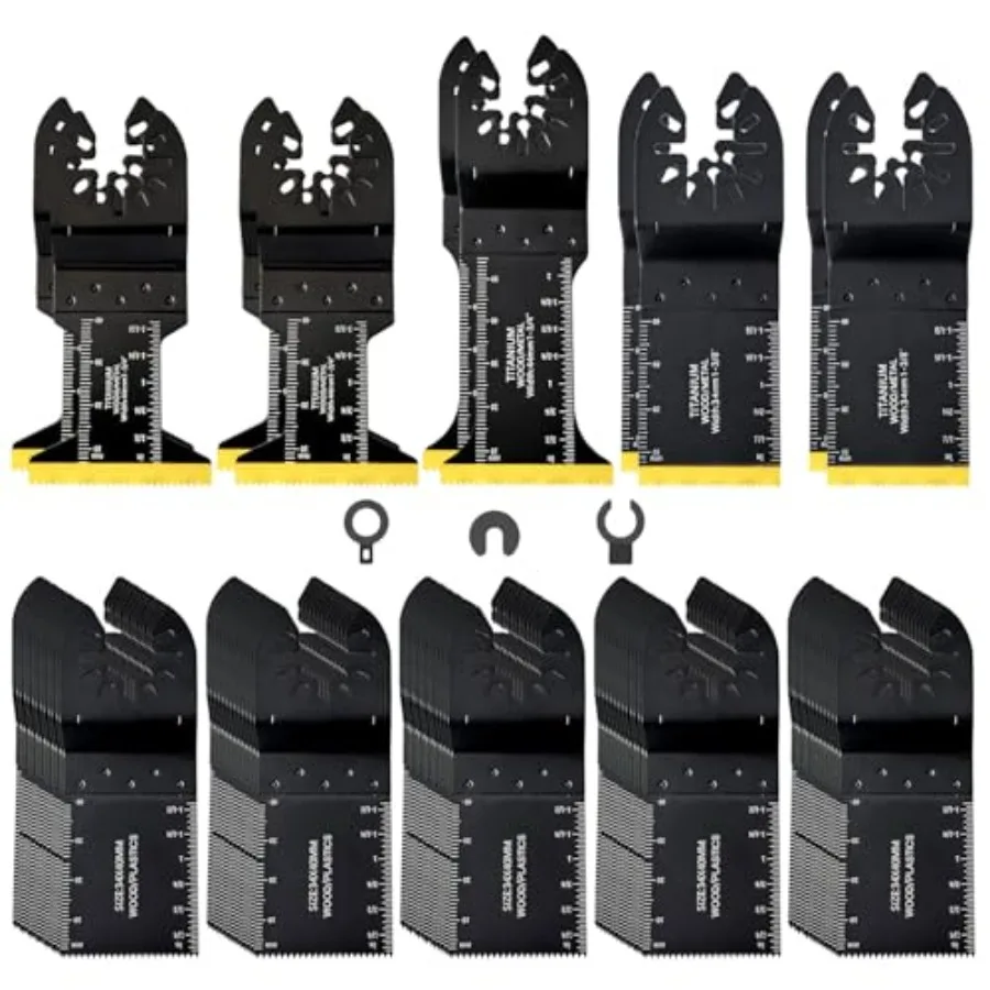 

Multitool Blades Oscillating Tool BladeProfessional Universal Titanium Oscillating Saw Blades Metal Wood and Plastic Multi Tool