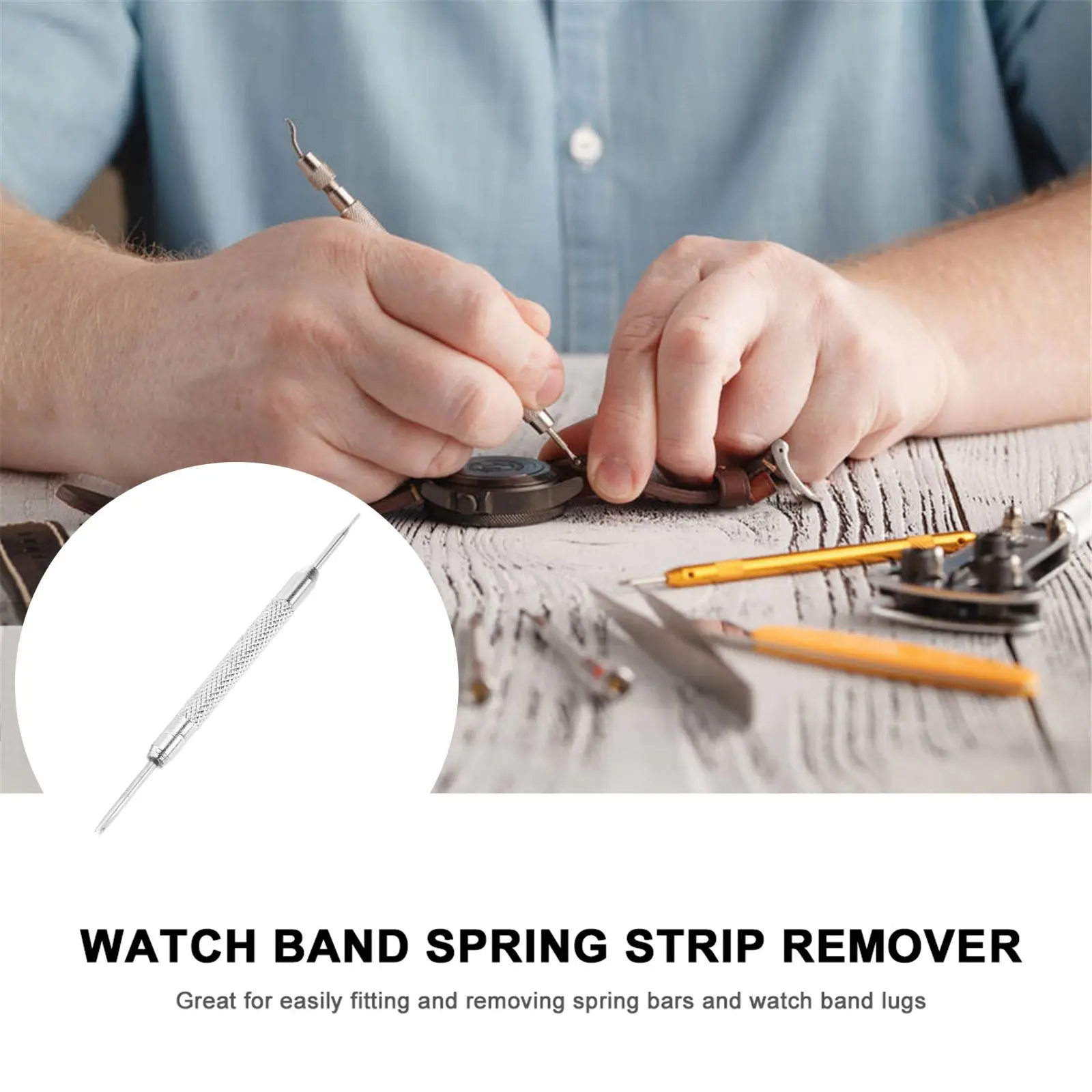 7pcs Watch Repair Tool Stainless Steel Remover Spring Bar for Spring Bars Pins Link Watchbands Opener Tools