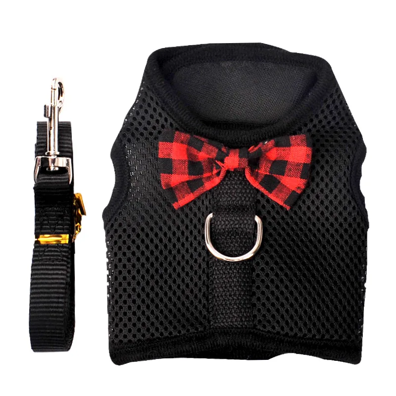 XS XXS XXXS Chihuahua Dog Harness Vest and Leash Soft Mesh Clothes for Yorkie Maltese Cat Rabbit Bunny Shih Tzu