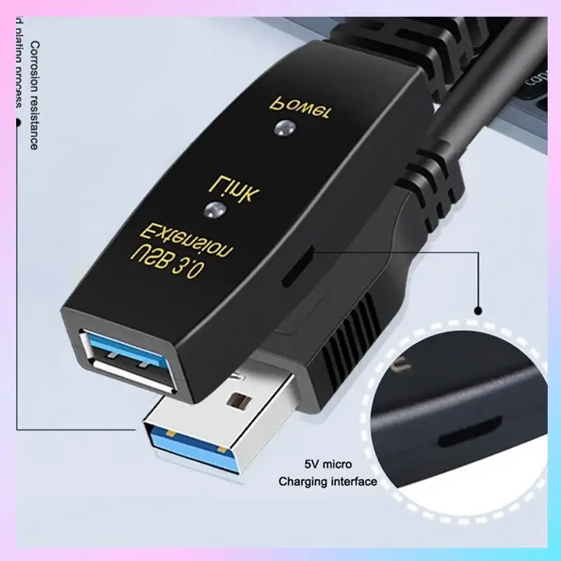 

AB25-USB3.0 Удлинительный кабель Усилитель сигнала Кабель типа A Мужской-Женский удлинительный кабель для ПК, ноутбука, конференц-камеры