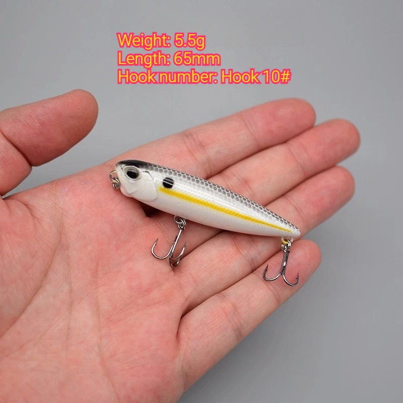 

1pcs Pencil Fishing Lure 65mm 5.5g Artificial Twitch Hard Bait Floating Stickbait Bass Trout Fishing Tackle Carp Fishing Baits