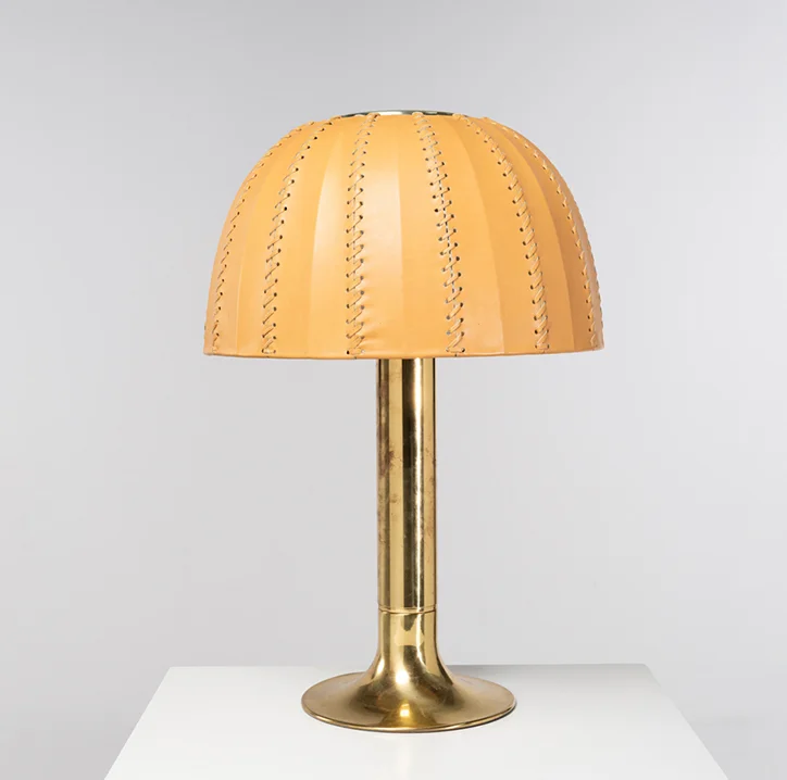Pumpkin Leather Lampshade Creative Table Lamp Nordic Minimalist Design Bedroom Bedside Lamp High-end Table Lamp Factory