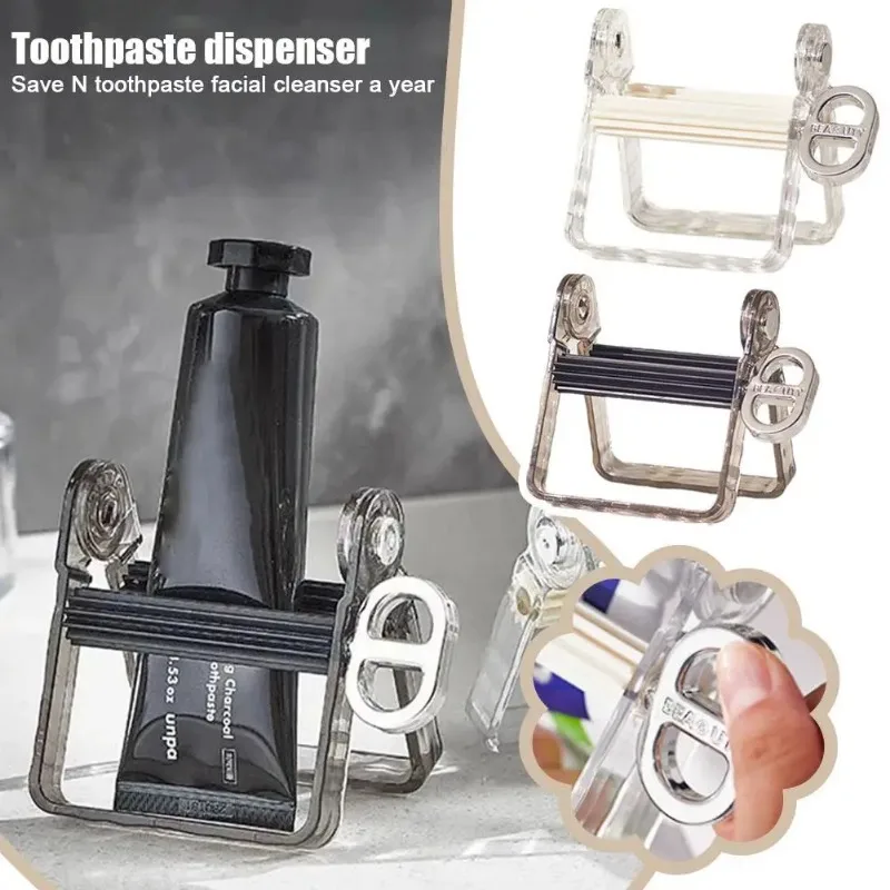 Toothpaste Squeezer Tooth Paste Holder Bathroom Tools Tube Cosmetics Press Facial Cleanser Rolling Squeezing Dispenser Tools