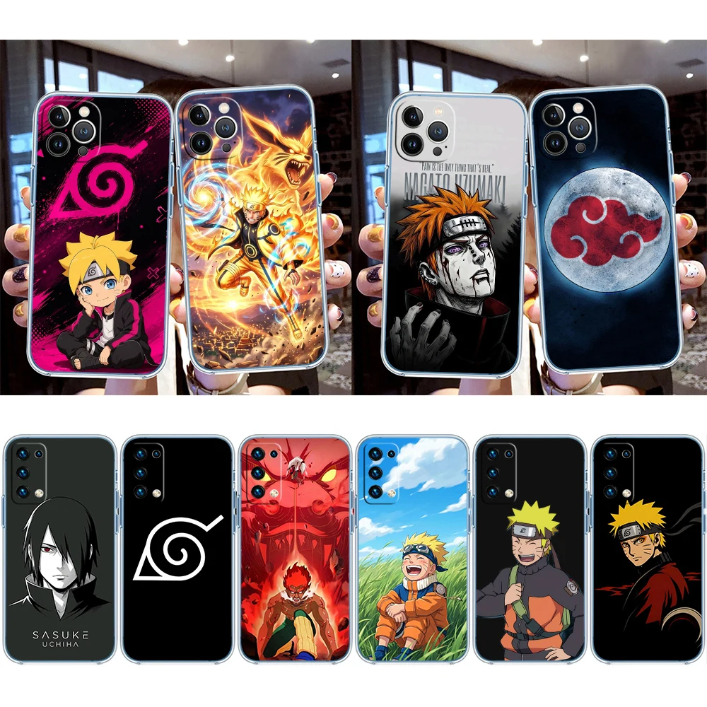 PU28 Naruto Transparent Phone Case for Samsung Galaxy A04 A04S A14 A23 A34 A54 M23 M33 M52 M53