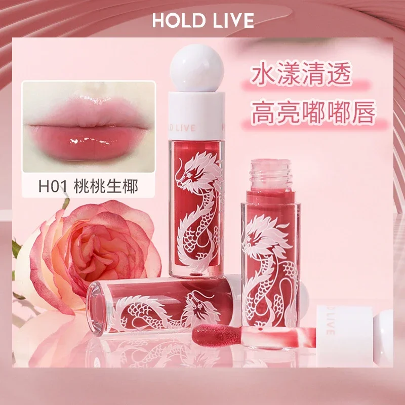 HOLD LIVE-Batom Espelho, Hidratante Lip Glaze, Mel Light Lip Lines, Cor Nua, Hydrovlass