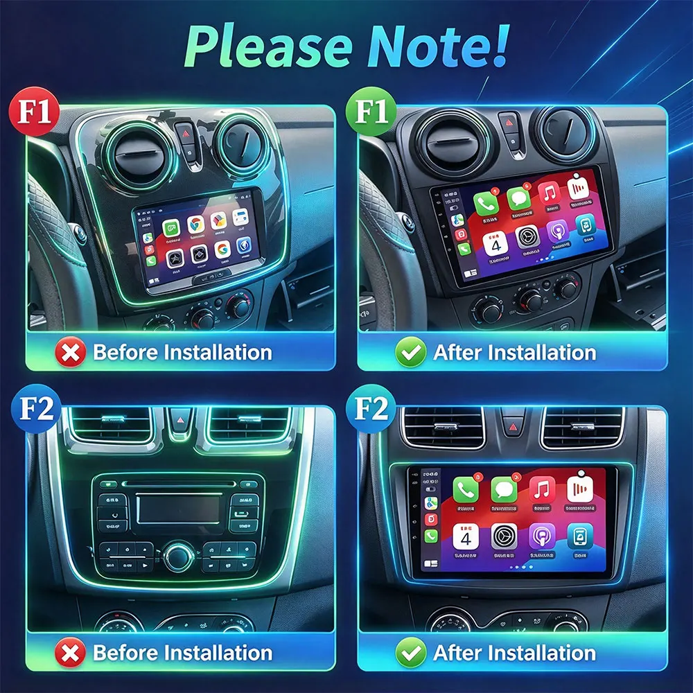 9inch Android 16 Car Radio for Renault Logan 2 2012-2019 Sandero 2 2014-2019 with Wireless Carplay 2K QLED Navigation BT