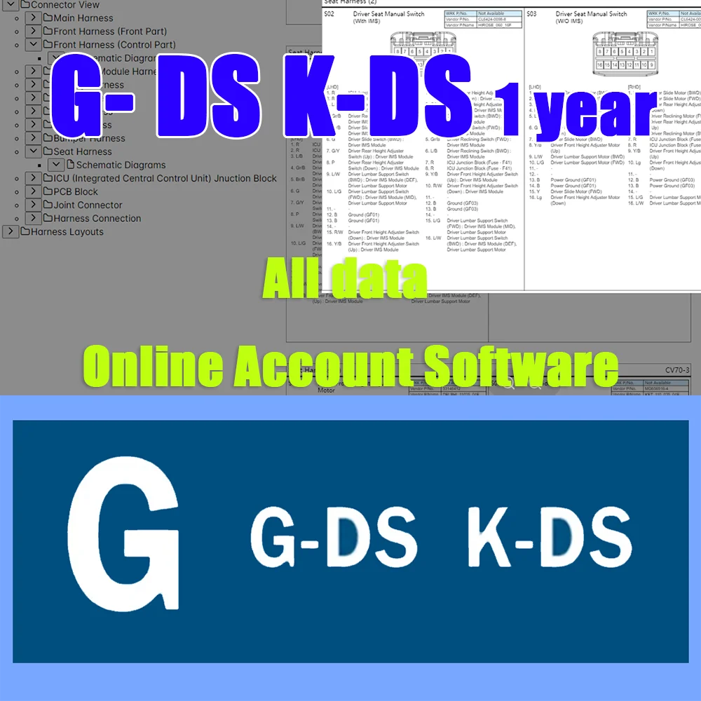 For GDS KDS 1-year Online Account for Alldata Car Repair Software for G- DS K-DS 1 year Support Mobile/PC Login Software
