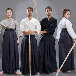 Japońskie mundury Kendo Odzież do sztuk walki Kendo Aikido Hapkido Sztuki walki Keikogi i Hakama Garnitur Mężczyźni Kobiety Taekwondo