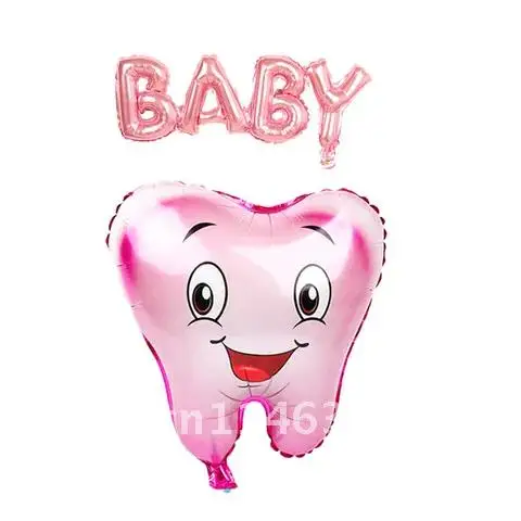 1set Welcome helium tooth balloons for Birthday Baby shower Gender Reveal he or she Party Decoration latex ballon kids toys