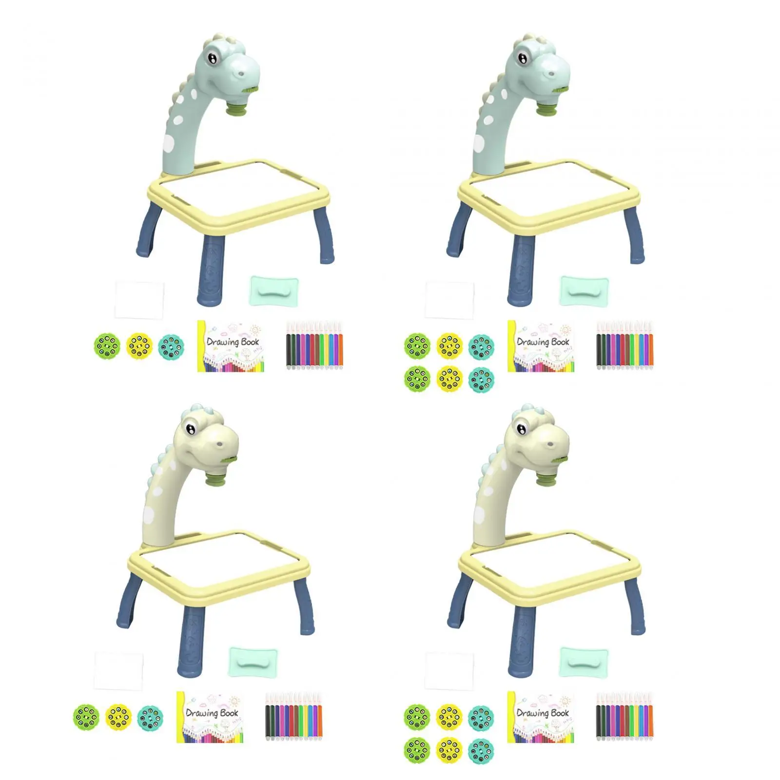 Conjunto de mesa de projetor de desenho, arte e artesanato, grafite, prancheta, rastreamento e pintura, projeção para crianças de 3 a 8 anos de idade