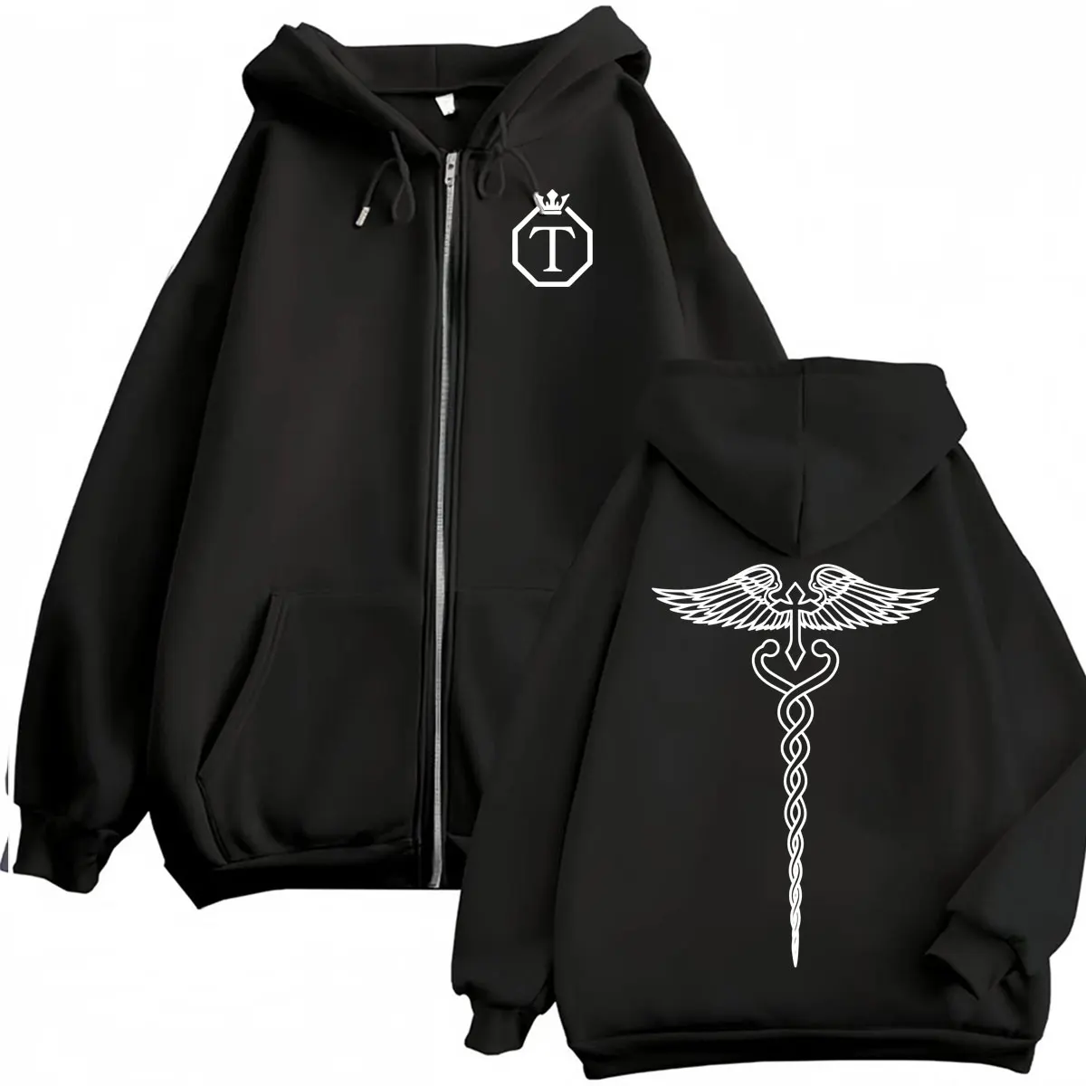 El Matador Ilia Topuria Tattoo Zip Up Hoodies für Männer und Frauen, Violence Aesthetic Jacke, Sweatshirts, Langarm-Pullover mit Reißverschluss, Mäntel – Detail 2