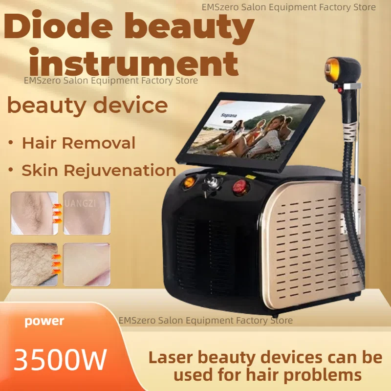 

Diode Laser Hair Removal Machine 4 Wavelength 755nm 808nm 1064nm 1320nm 3000W Painless Permanent Hair Removal CE
