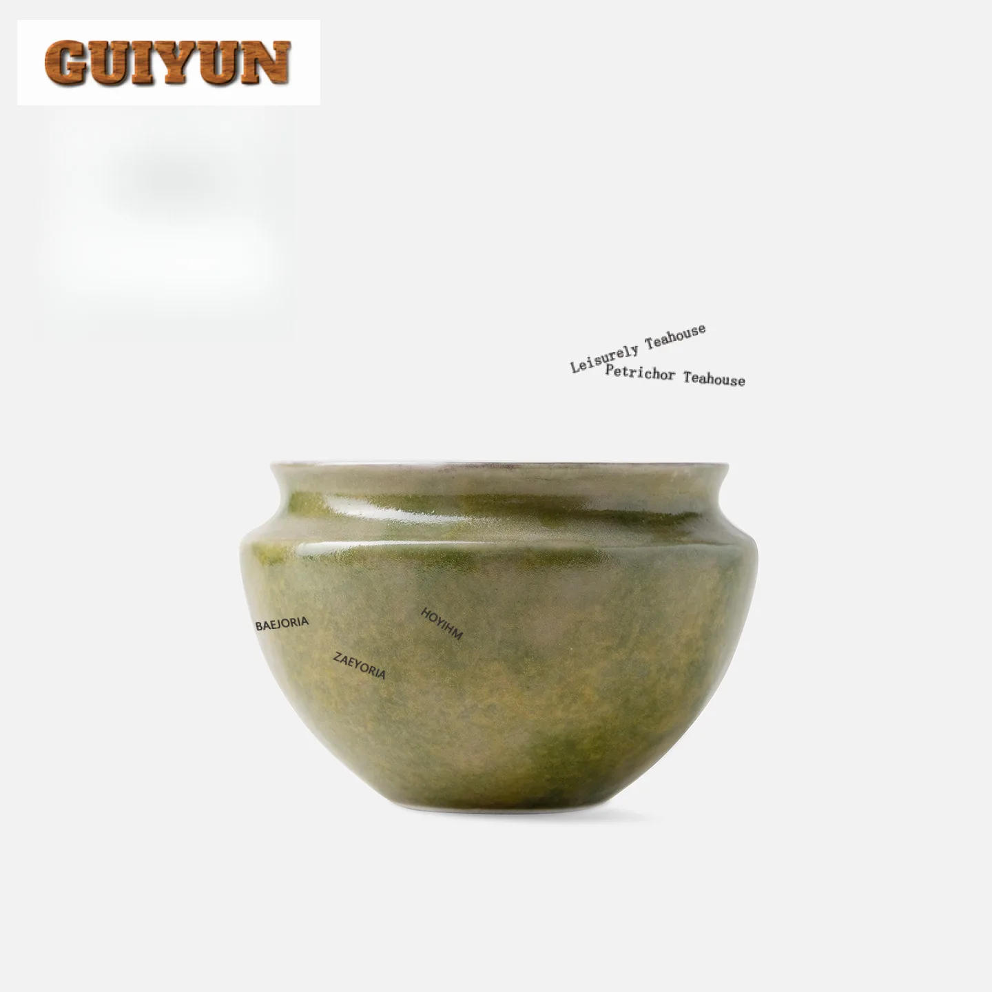 330ml Kiln Fambe Shino Green Jianshui Washing Cup Bowl Writing-brush Washer Tea Residue Barrel Chaxi Tableware Decoration Craft