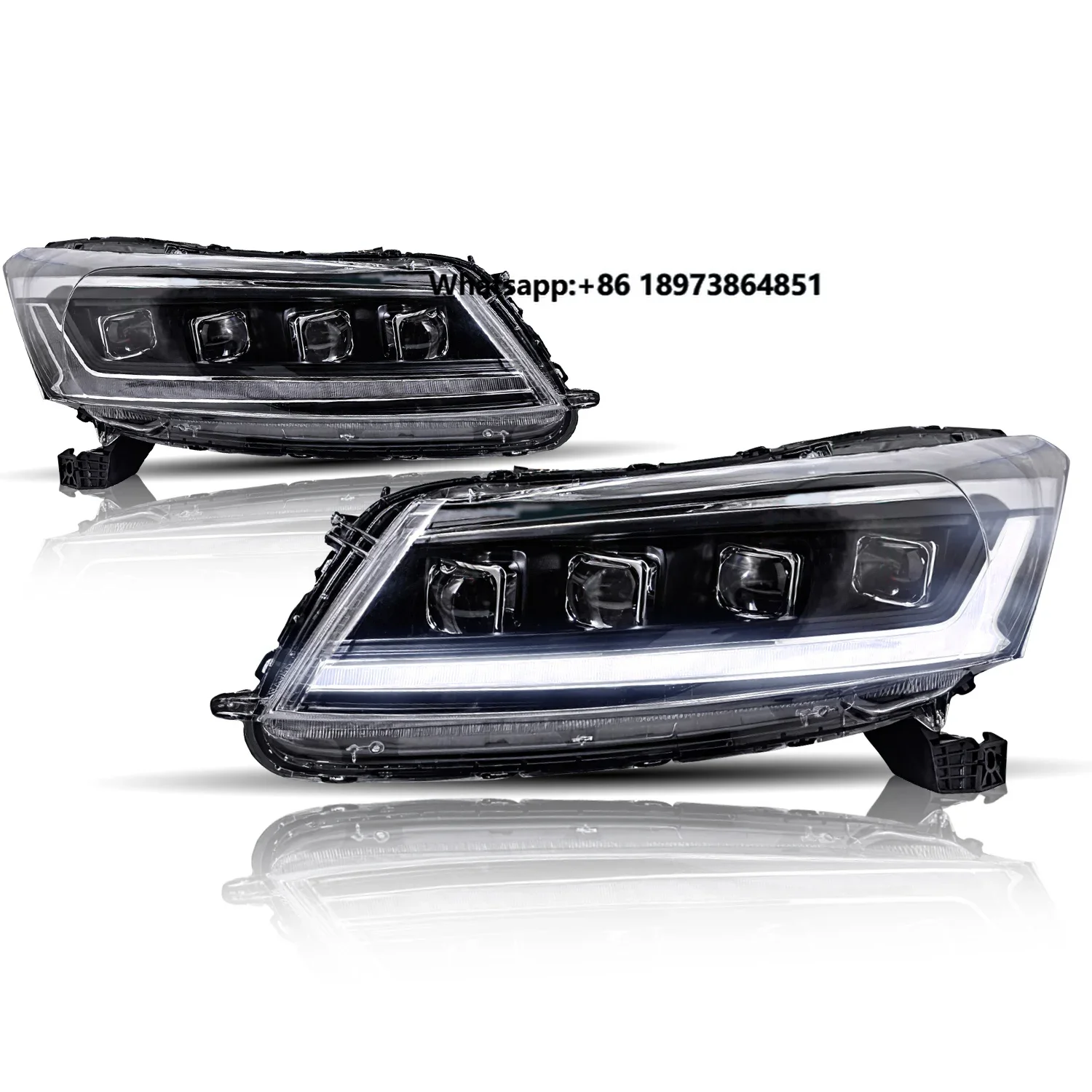 

For Honda Accord Car GEN 8th Headlights 2008-2013 DRL Day Running Light LED Car Accessory for Accord Head Lamp