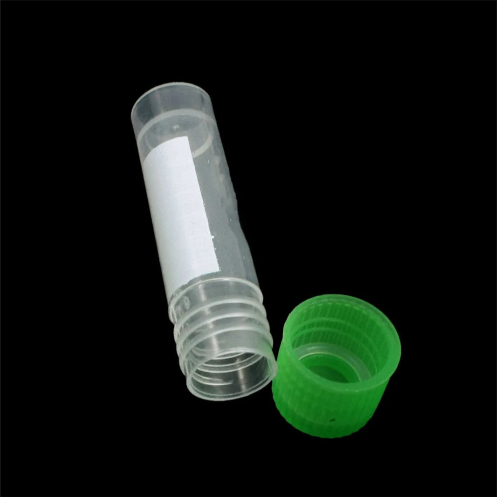 1.8ml Graduated Polypropylene Vial Tube Sample Container Green Screw Caps 500Pcs