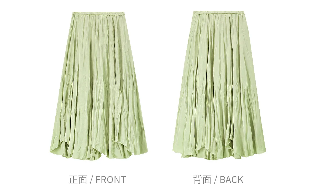 SENTUBILA 2026 Herbst Damen Maxi-Satinrock, Modisches Design mit Paneel-Einsätzen, Elastischer Bund, Fließender Langer Rock 163QA8057 – Detail 30