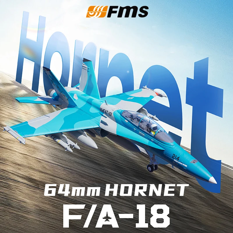 

Наружная работа пульта дистанционного управления FMS 64 мм F-18 HORNET Высокоскоростная сборка модели самолета с неподвижным крылом 64 мм F18 Версия PNP