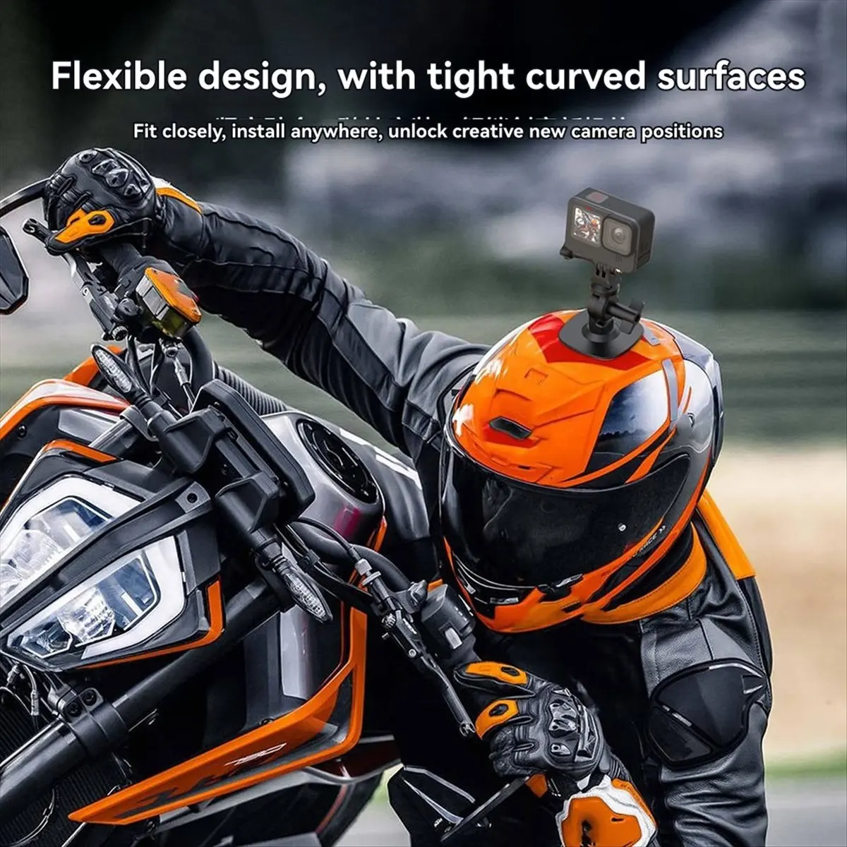 N86R Adhesive Mount for X5/X4, Sports Camera Gear Non-Slip Helmet Flexible Base Glue Fixed Base