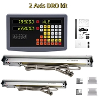 SDS2MS 2 Axis DRO kit Milling Lathe Grider Digital Readout Display with 2PCS 5um Optical Ruler Linear Scale Encoder