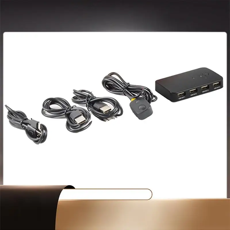 

KVM-переключатель USB-переключатель-концентратор USB 2, вход 4, подходит для ноутбука, принтера, клавиатуры, мыши, монитора-N35R