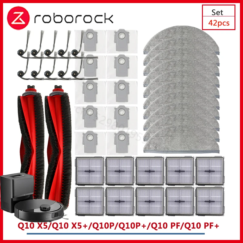 Roborock Q10 X5 /Q10 X5+ /Q10P /Q10P+ /Q10 PF /Q10 PF+ /Q8+ /Q8 Max Pro المنتجات الرئيسية فرشاة كيس الغبار فلتر Hepa مكنسة كهربائية