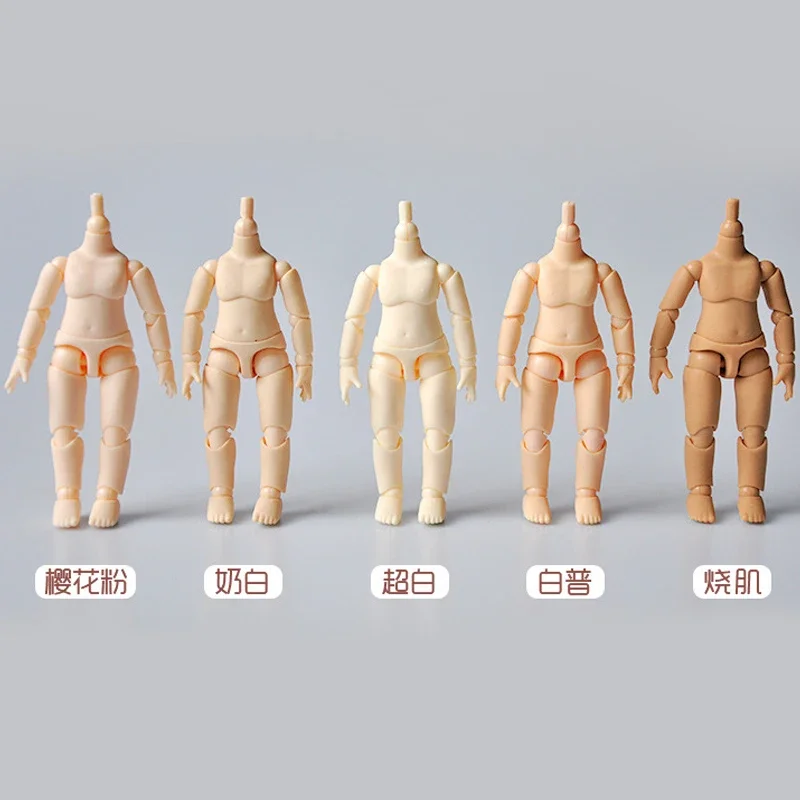 Obitsu 11CM Doll Toys YMY Body Suitable For Nendoroid GSC Head Ob11 BJD Doll Body Spherical Joint Doll Toy Hand Set Accessories