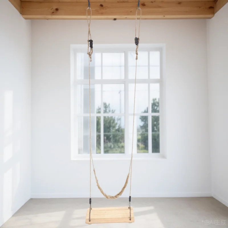 

Sturdy Children Wooden Swing Outdoor Garden Hanging Tree Swings Rope Wood Hanging Chair For Indoor Park Kindergarten