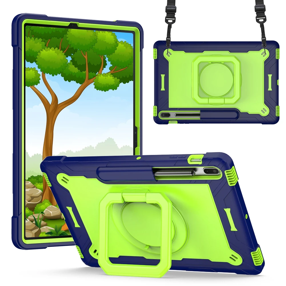 Cover For Samsung Galaxy Tab S7 FE 12.4 inch 2021 SM-T730 SM-T736B Heavy Duty Shockproof Kickstand Kids Tablets Case capa