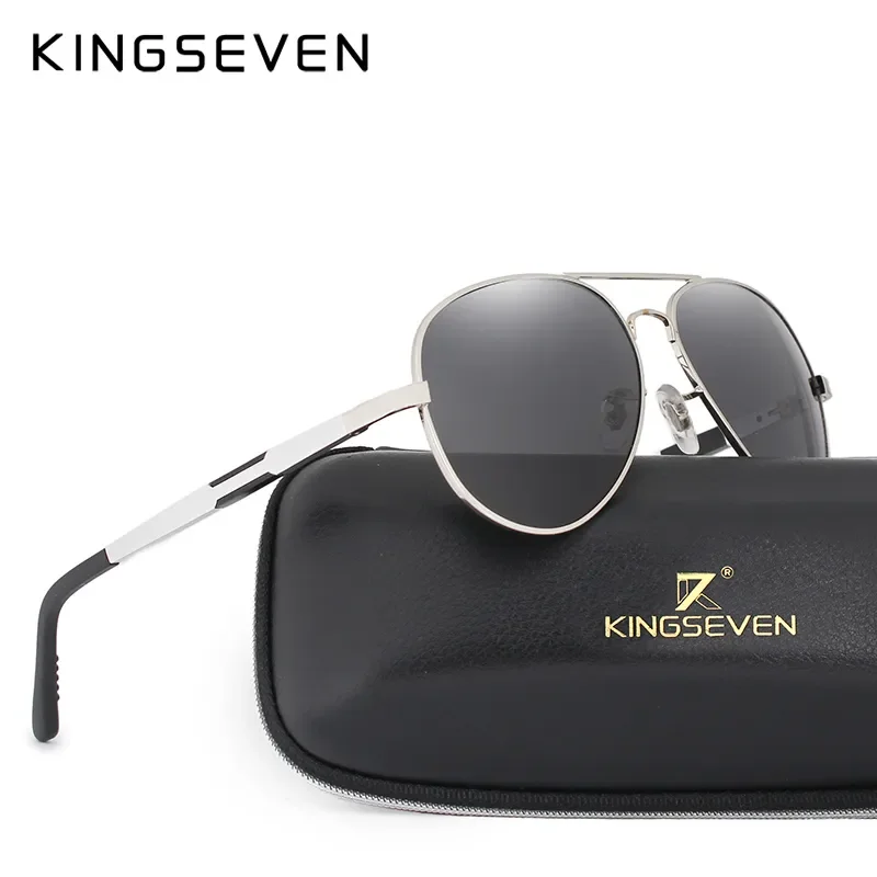 

KINGSEVEN Men HD Polarized Sunglasses Aluminum Magnesium Driving Sun Glasses Men's Classic Brand Sunglasses Accessories