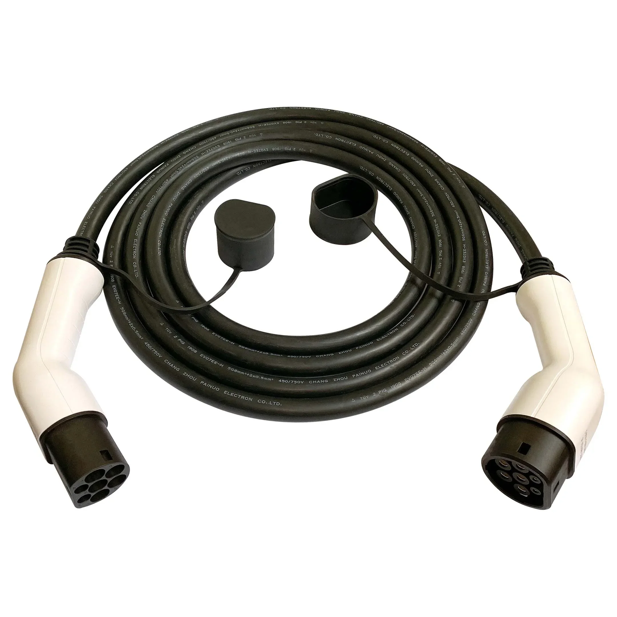 Cable de carga EV portátil 32A 22KW cargador de coche eléctrico trifásico 3.5KW 16A Kit EVSE monofásico Cable EV tipo 2 a tipo 2 IEC62196-2