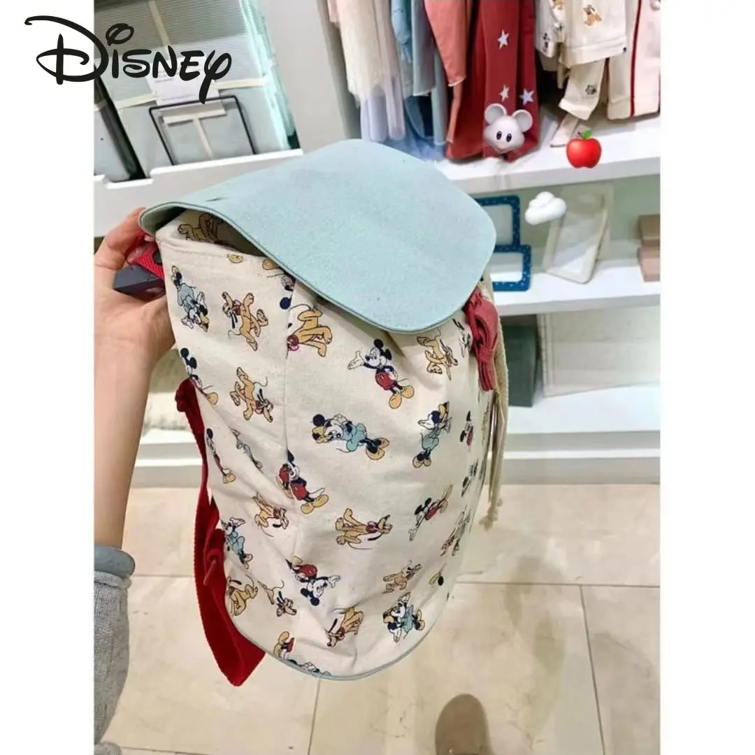 Disney-mochila de Mickey para mujer, de alta capacidad bolso de hombro, informal, versátil, multifuncional, almacenamiento para estudiantes