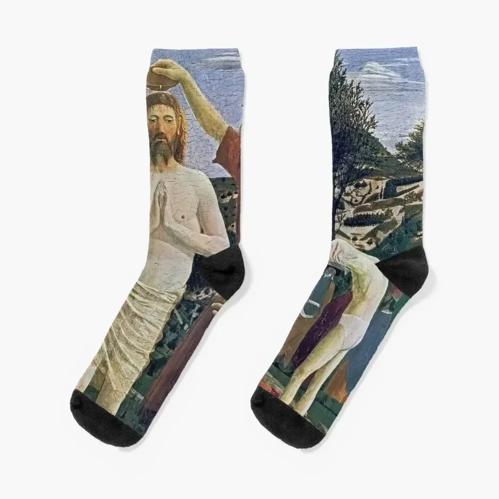 Piero della Francesca 'The Baptism of Christ' 1450 Socks Novelties funny gifts essential Socks Women's Men's