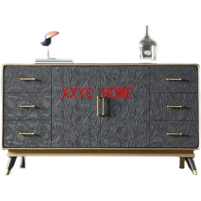 Light Luxury Solid Wood Living Room Partition New Chinese Simple Hallway Sideboard Cabinet Shoe Cabinet