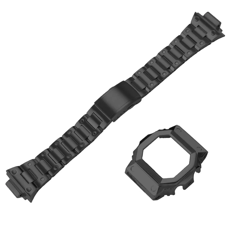 GX-56 mod kit  For Casio G-Shock large block GX-56BB GXW-56 Stainless steel bezel case watch strap Giant G metal watchband Men