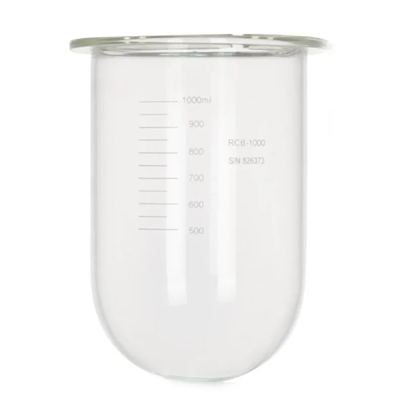 1PCS Dissolution cup made of high borosilicate, compatible with dissolution tester, round-bottom with markings, 250/500/1000ml