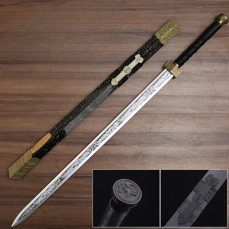 Tang Hengdao Funda de cuchillo de madera para tirar espada de apoyo de entrenamiento