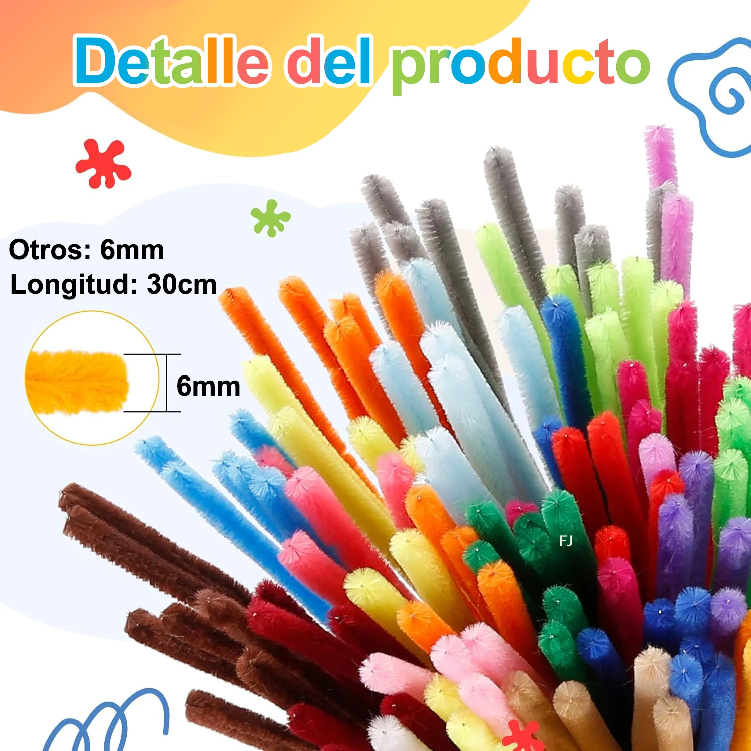 [YU]200 Pieces Pipe Cleaners 20 Assorted Colored Chenille Stems For Art And Crafts