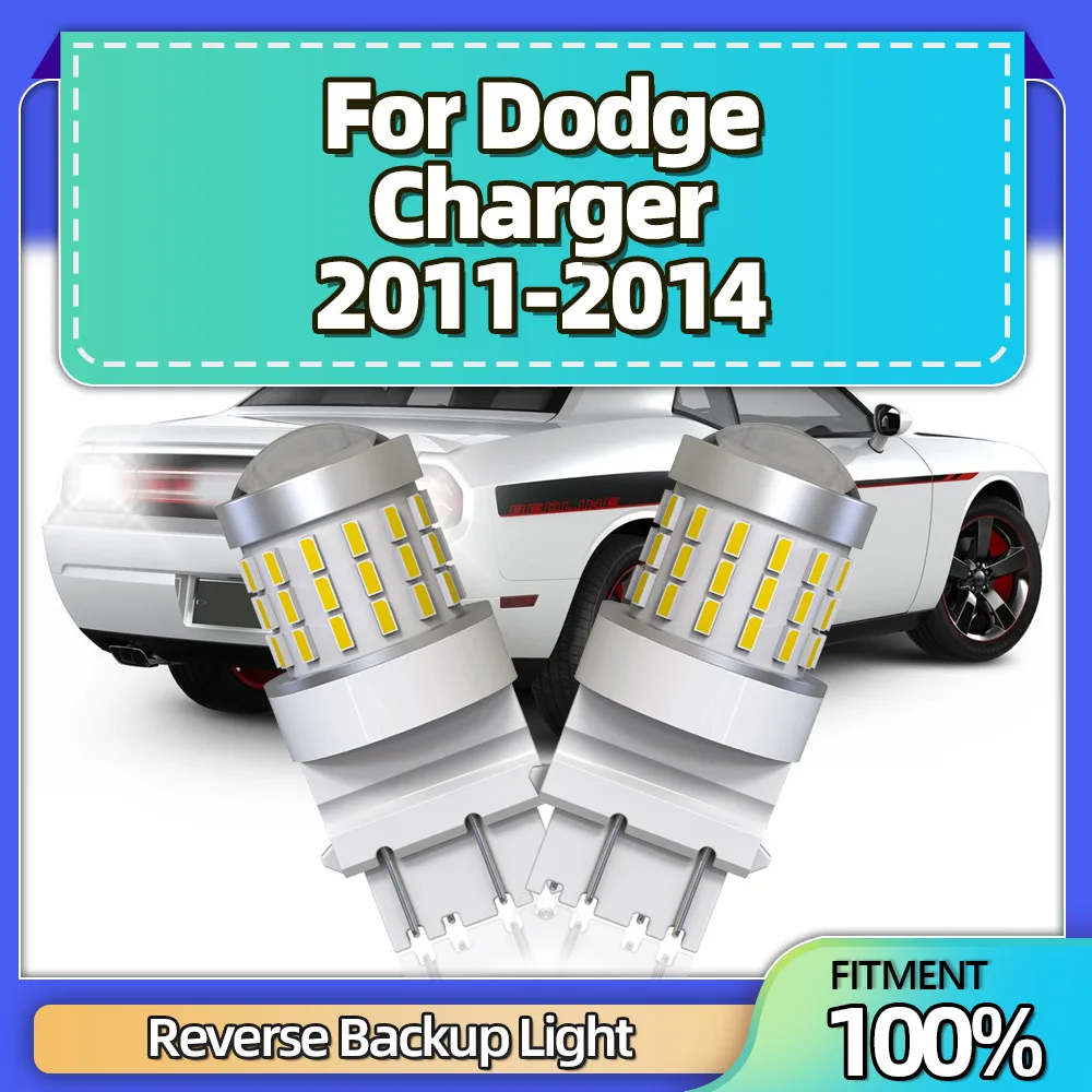 

2PCS T25 3157 6000K White LED Car Bulb Auto Reverse Backup Lamps Lights Plug-N-Play For Dodge Charger 2011 2012 2013 2014