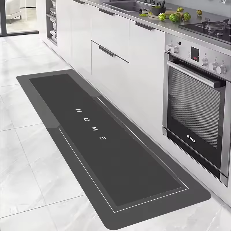Tapete absorvente de cozinha, antiderrapante, à prova d'água, limpável, confortável, tapetes e tapetes de cozinha, lavável, livre de lavagem, tira longa